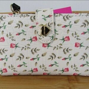 Floral White and Pink Women's Bag